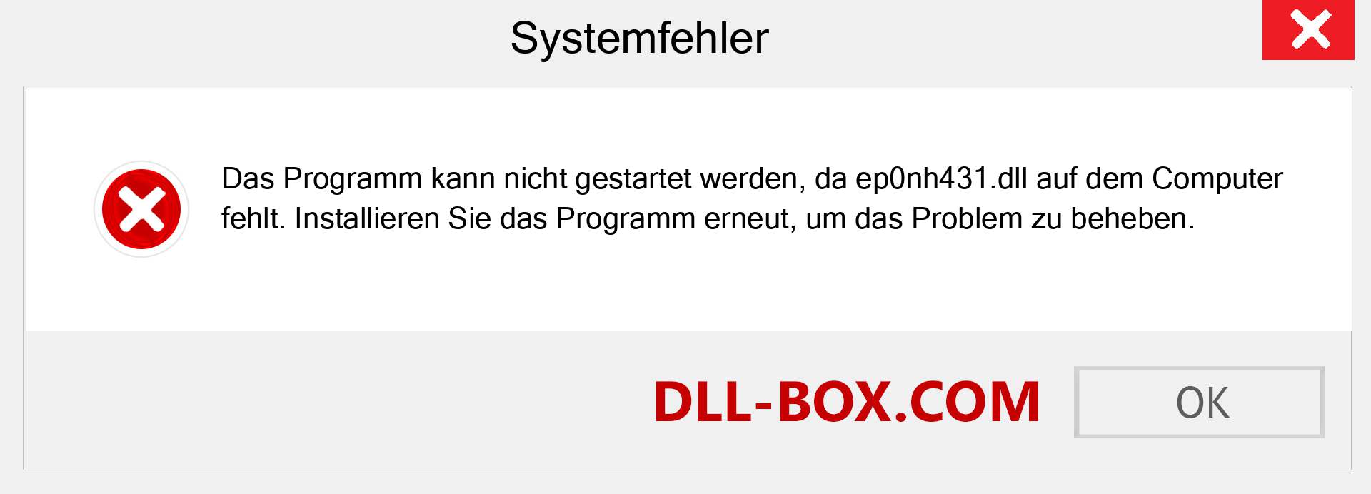 ep0nh431.dll-Datei fehlt?. Download für Windows 7, 8, 10 - Fix ep0nh431 dll Missing Error unter Windows, Fotos, Bildern