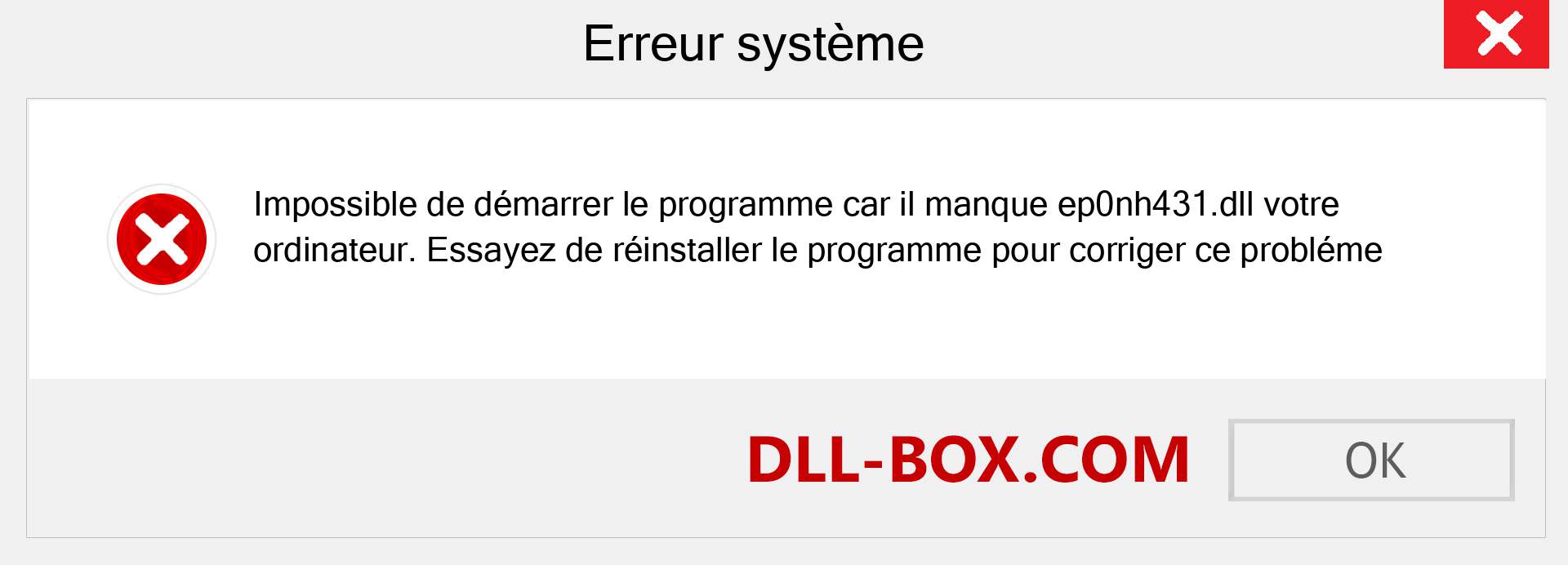 Le fichier ep0nh431.dll est manquant ?. Télécharger pour Windows 7, 8, 10 - Correction de l'erreur manquante ep0nh431 dll sur Windows, photos, images